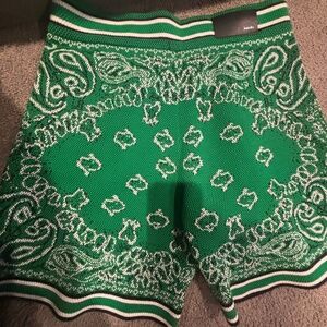 Green Amiri Bandana Shorts